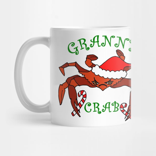 Funny Granny Crab Christmas Crab by DesignFunk